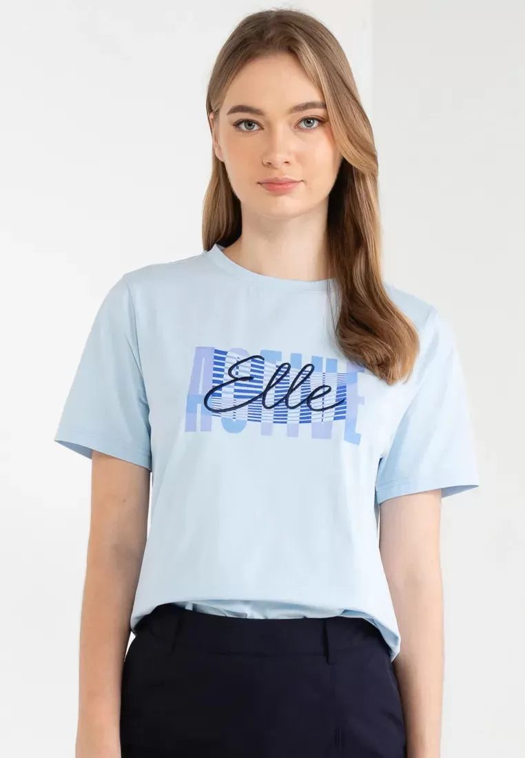 ELLE Active Calligraphy Logo Print Big Tee