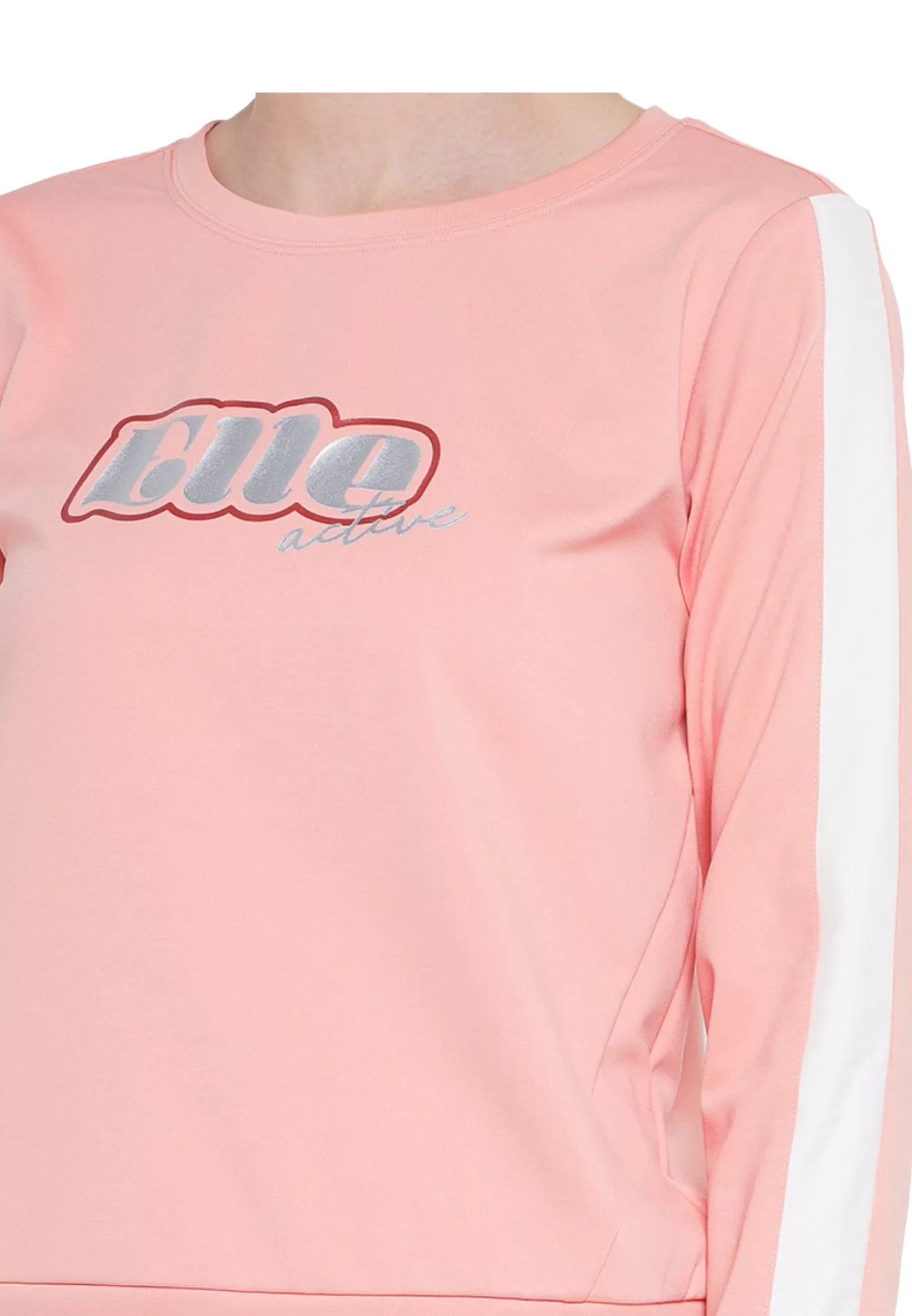 ELLE Active LOGO Sweater Top with Piping