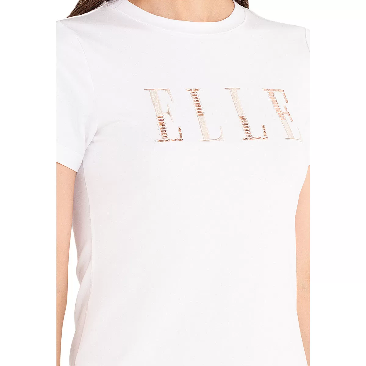 ELLE Active Rhinestone Logo Tee