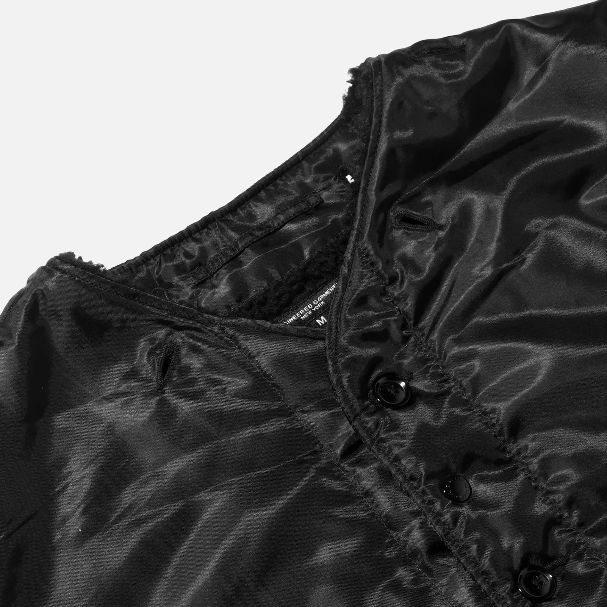 Engineered Garments Liner Jacket - Black Polyester Pilot Twill