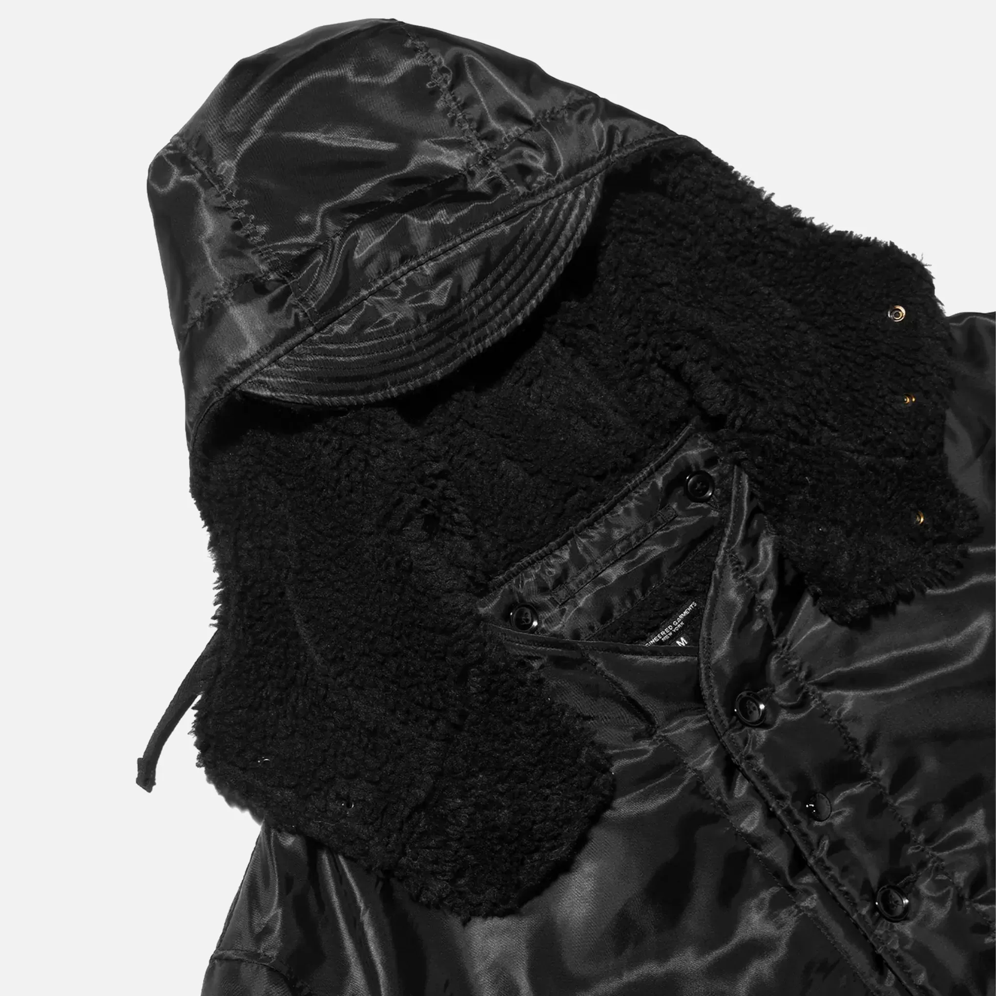 Engineered Garments Liner Jacket - Black Polyester Pilot Twill