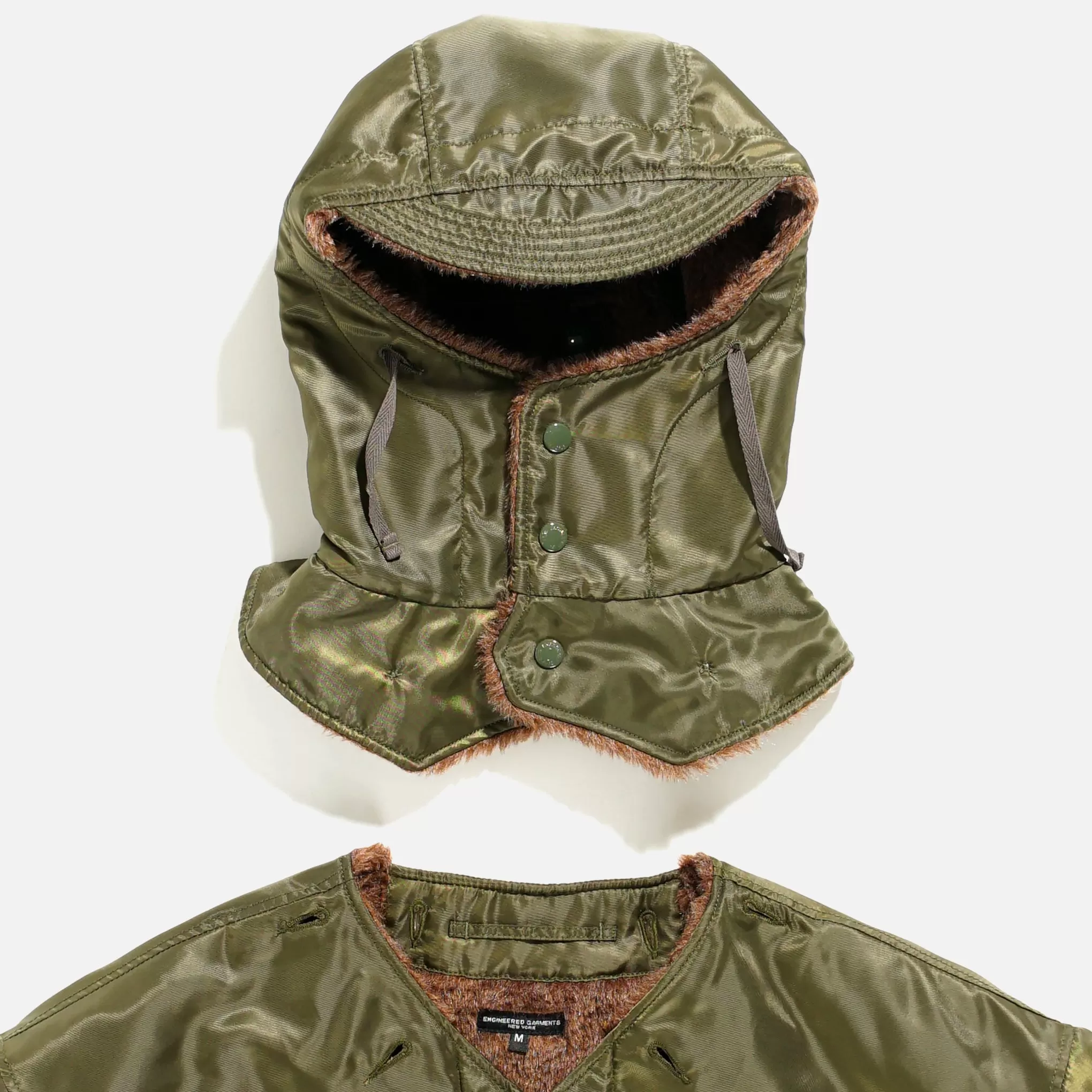 Engineered Garments Liner Jacket - Olive Polyester Pilot Twill