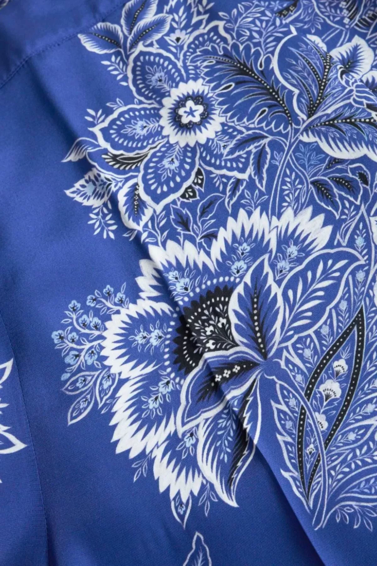 Etro Bandana Print Silk Pyjama Pant - Royal Blue