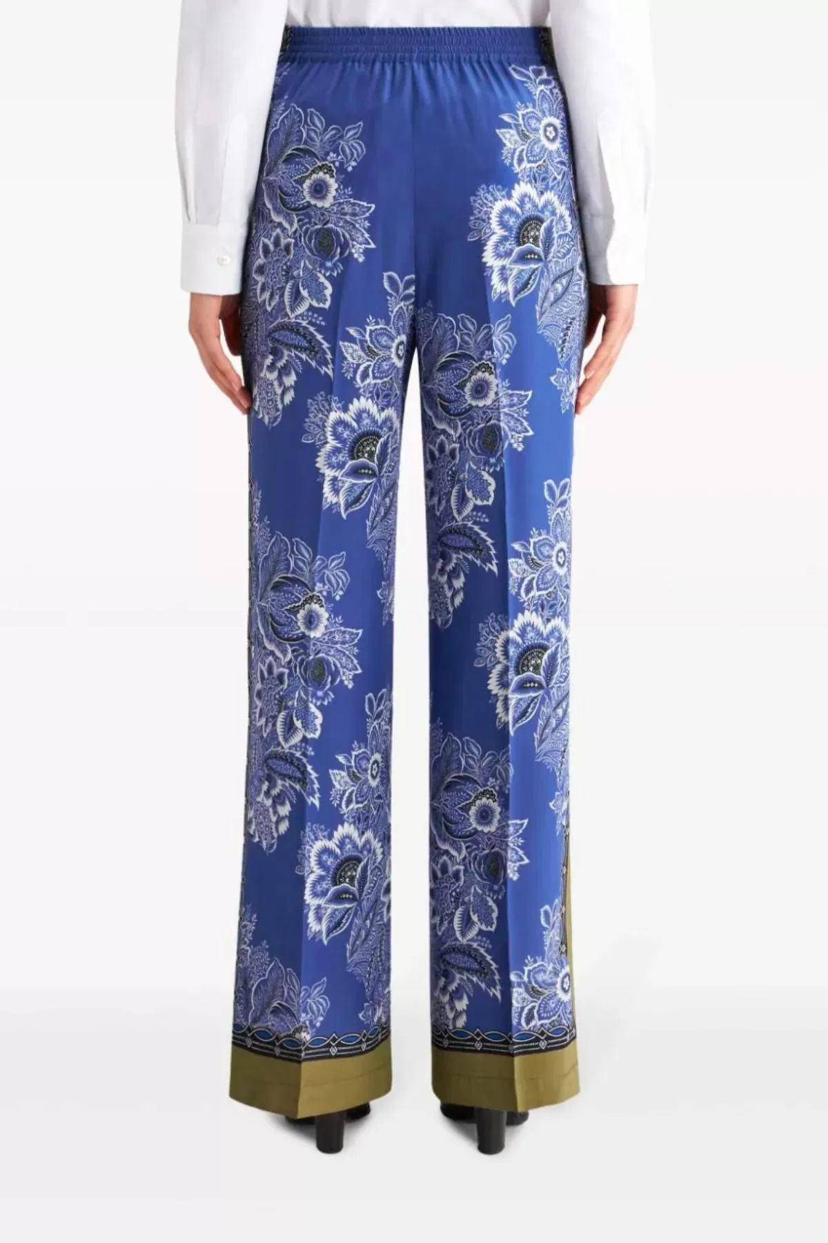 Etro Bandana Print Silk Pyjama Pant - Royal Blue