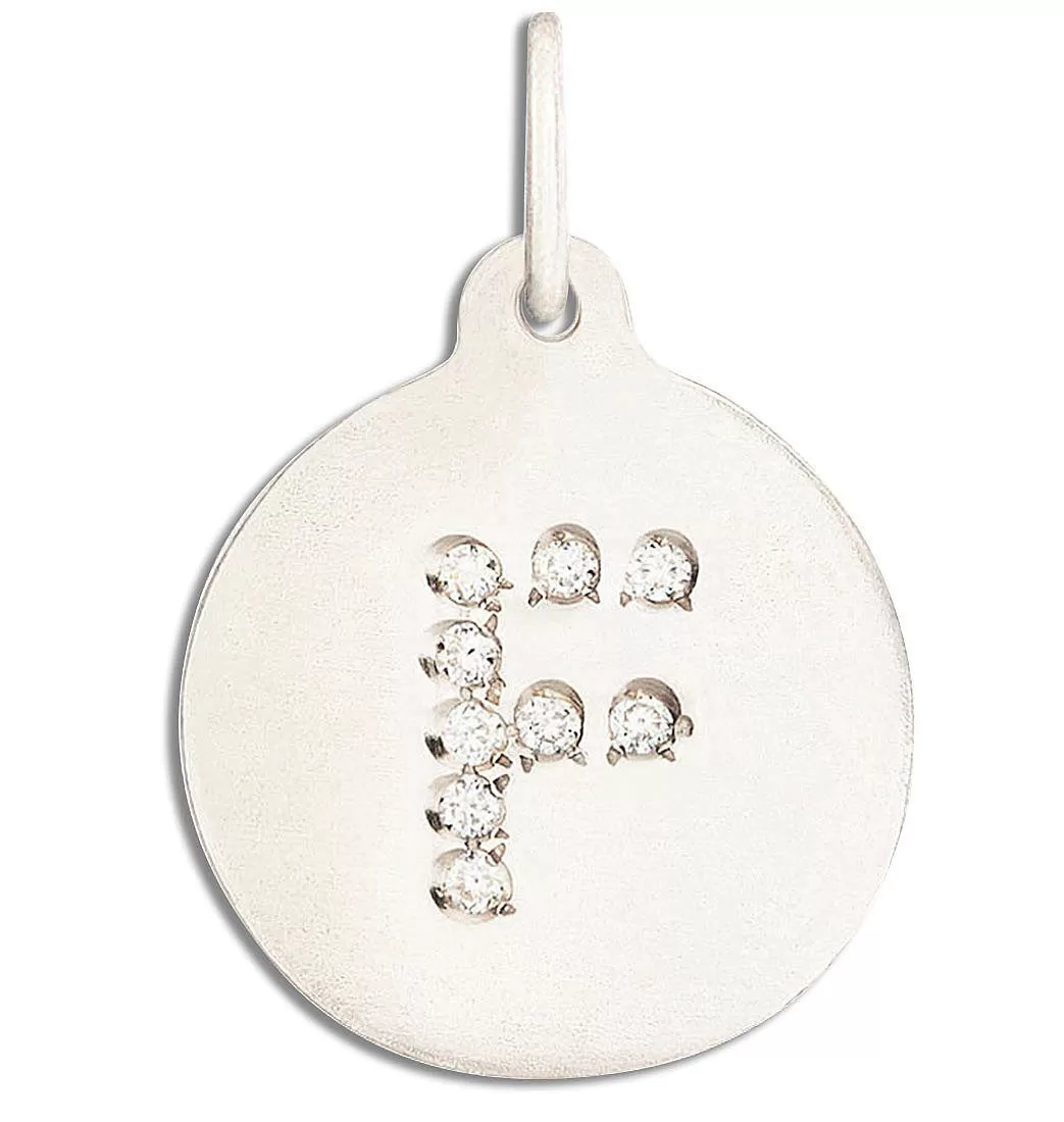 F Alphabet Charm Pavé Diamonds