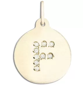 F Alphabet Charm Pavé Diamonds