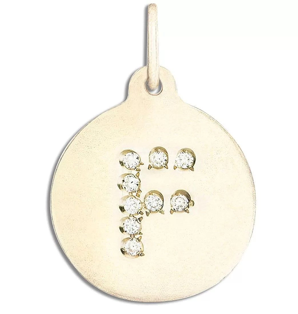 F Alphabet Charm Pavé Diamonds