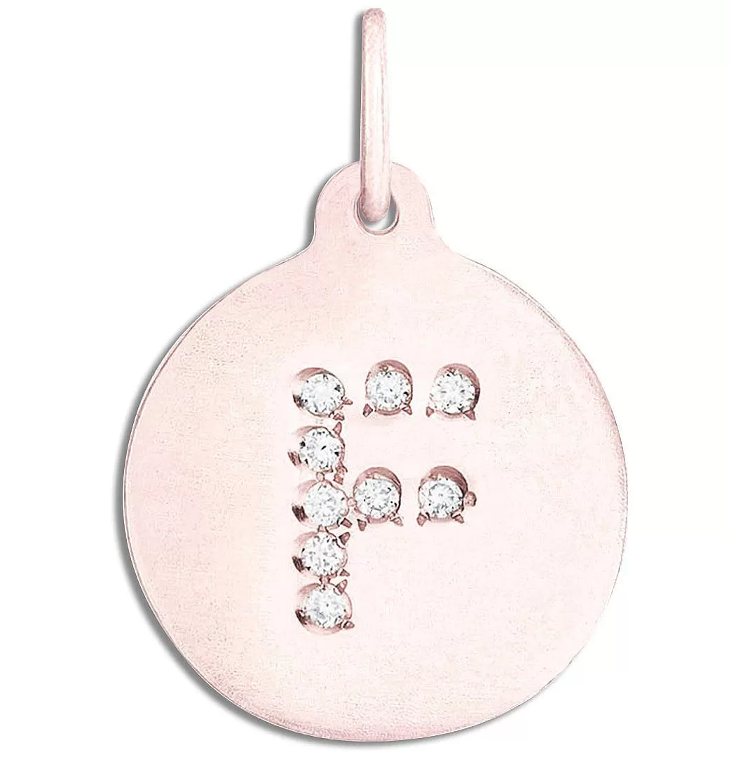 F Alphabet Charm Pavé Diamonds