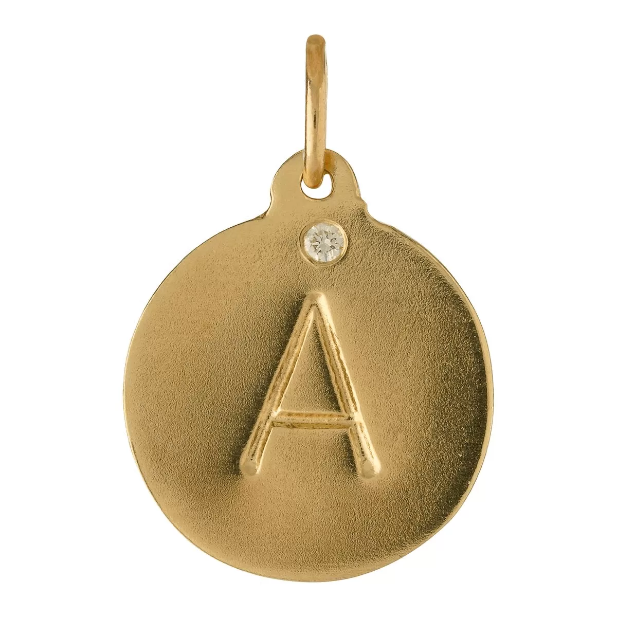 F Alphabet Charm With Diamond