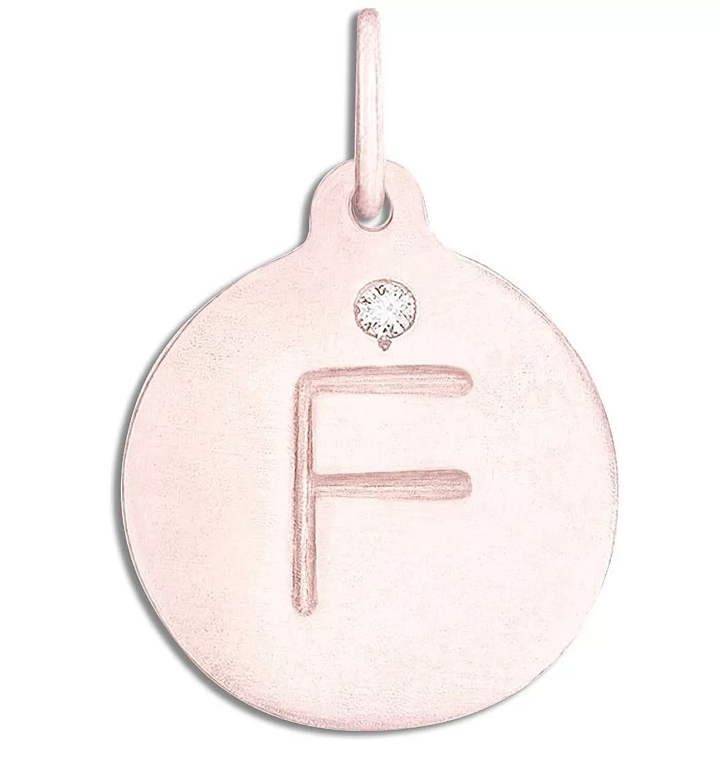 F Alphabet Charm With Diamond