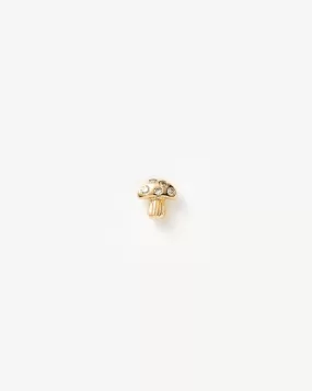 Fine Diamond Mushroom Single Stud Earring