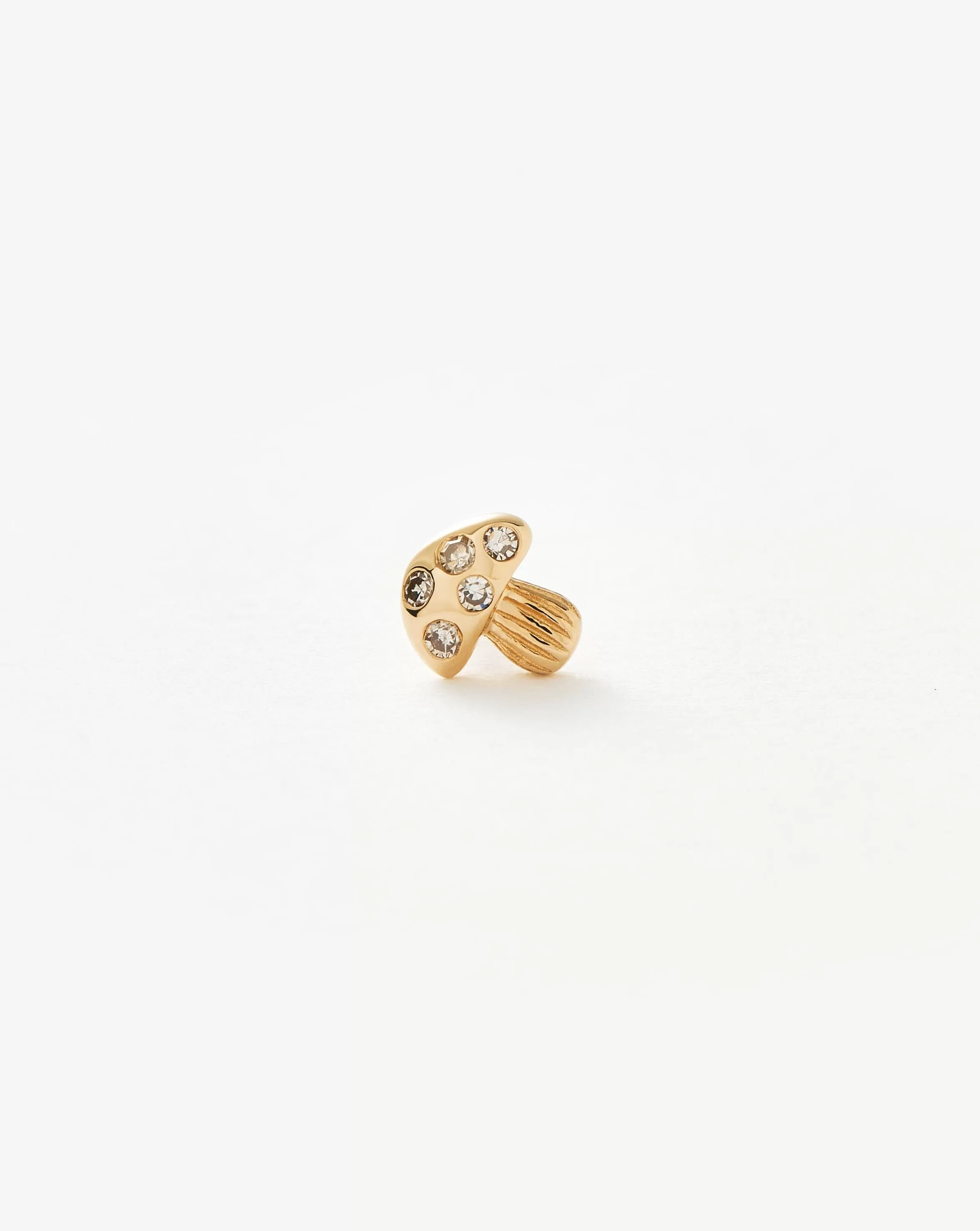 Fine Diamond Mushroom Single Stud Earring