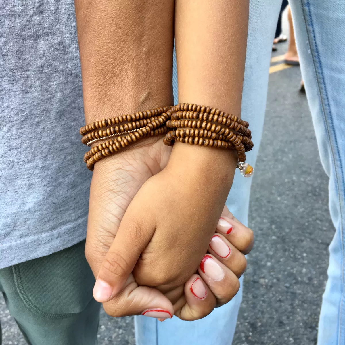 Fire and Earth Jewelry Set with Wood Wrap Bracelet