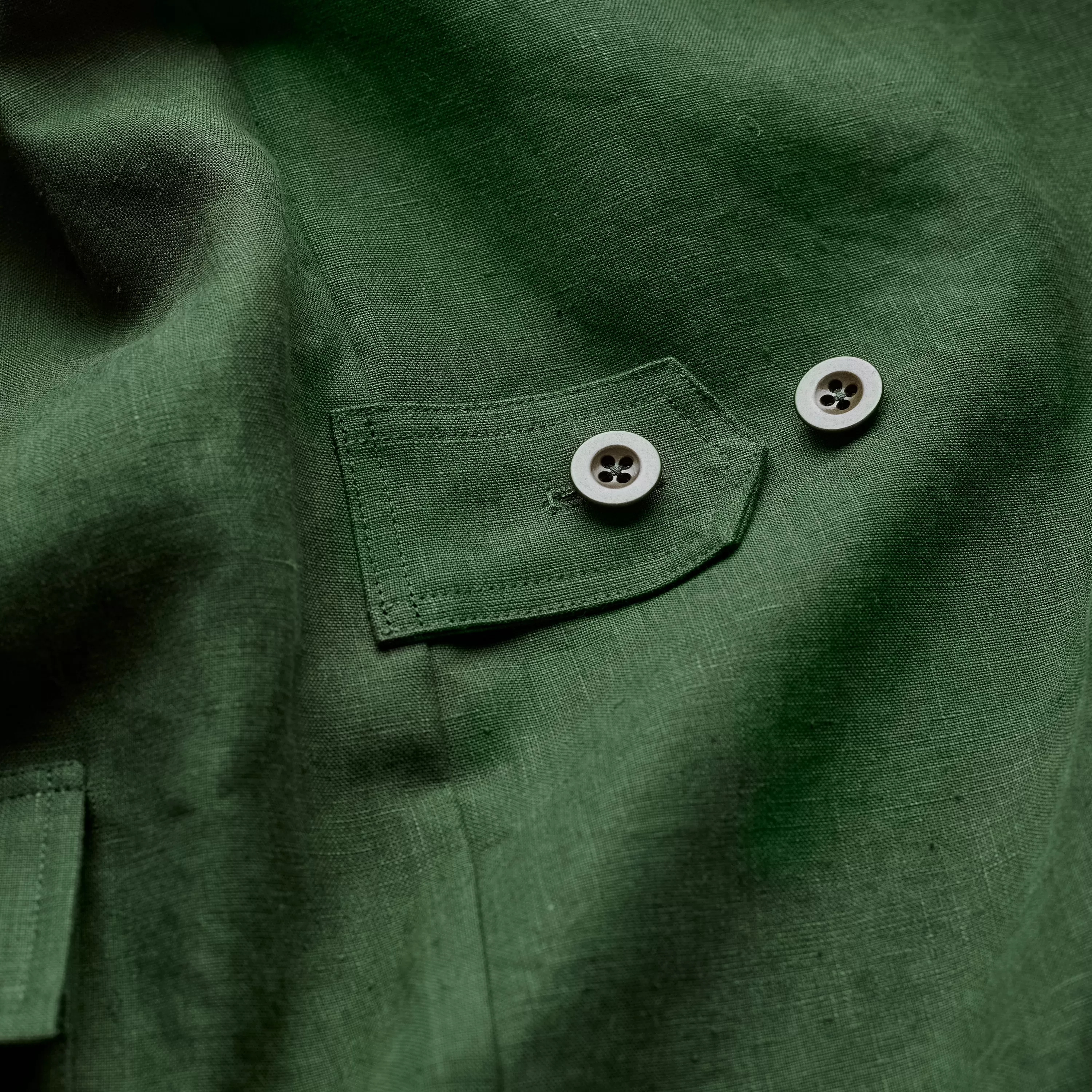 FK001-Fox Linen Forest Green Jacket