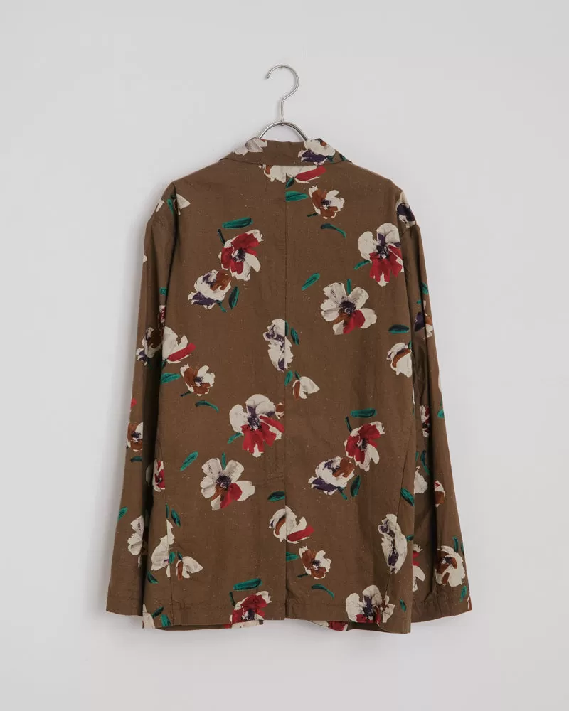 Floral Blazer in Bark