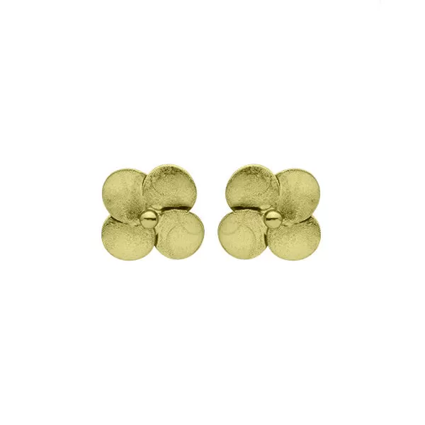 Flower Studs in 18K Gold Plated