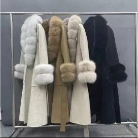 Fox Fur Collar Wool Jackets