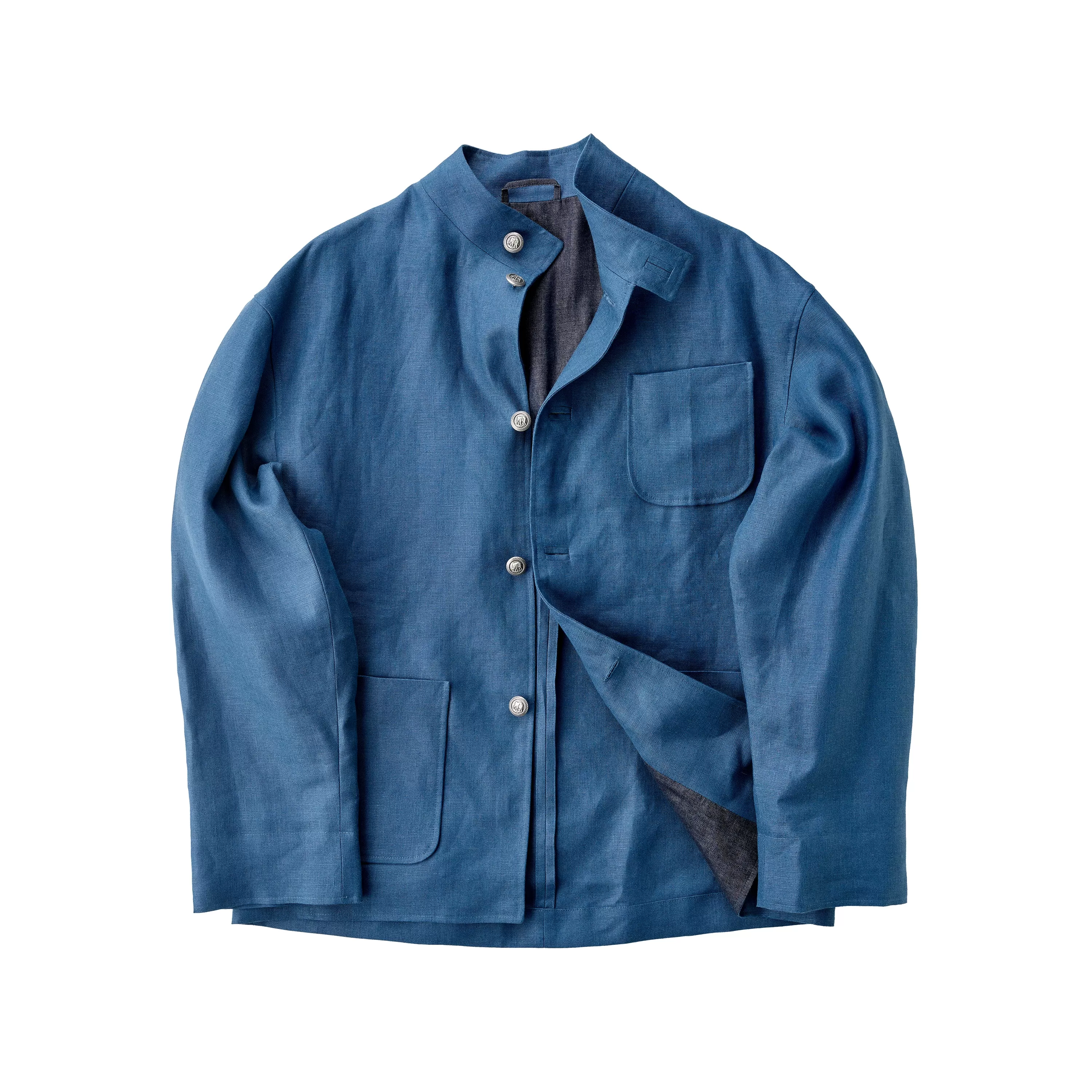 Fox Linen Blueberry Borès Jacket