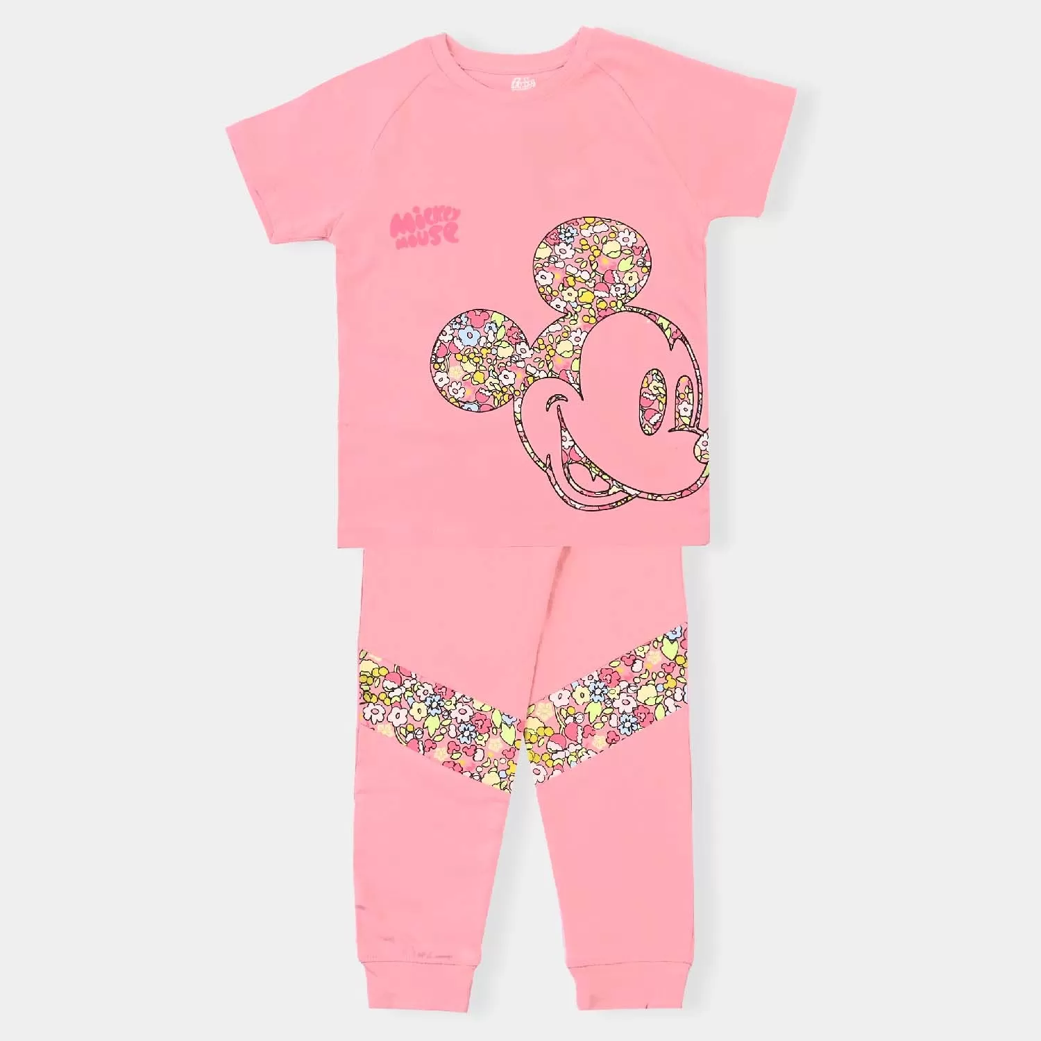 Girls Jersey/Terry 2 Piece Suit Mickey-Candy Pink