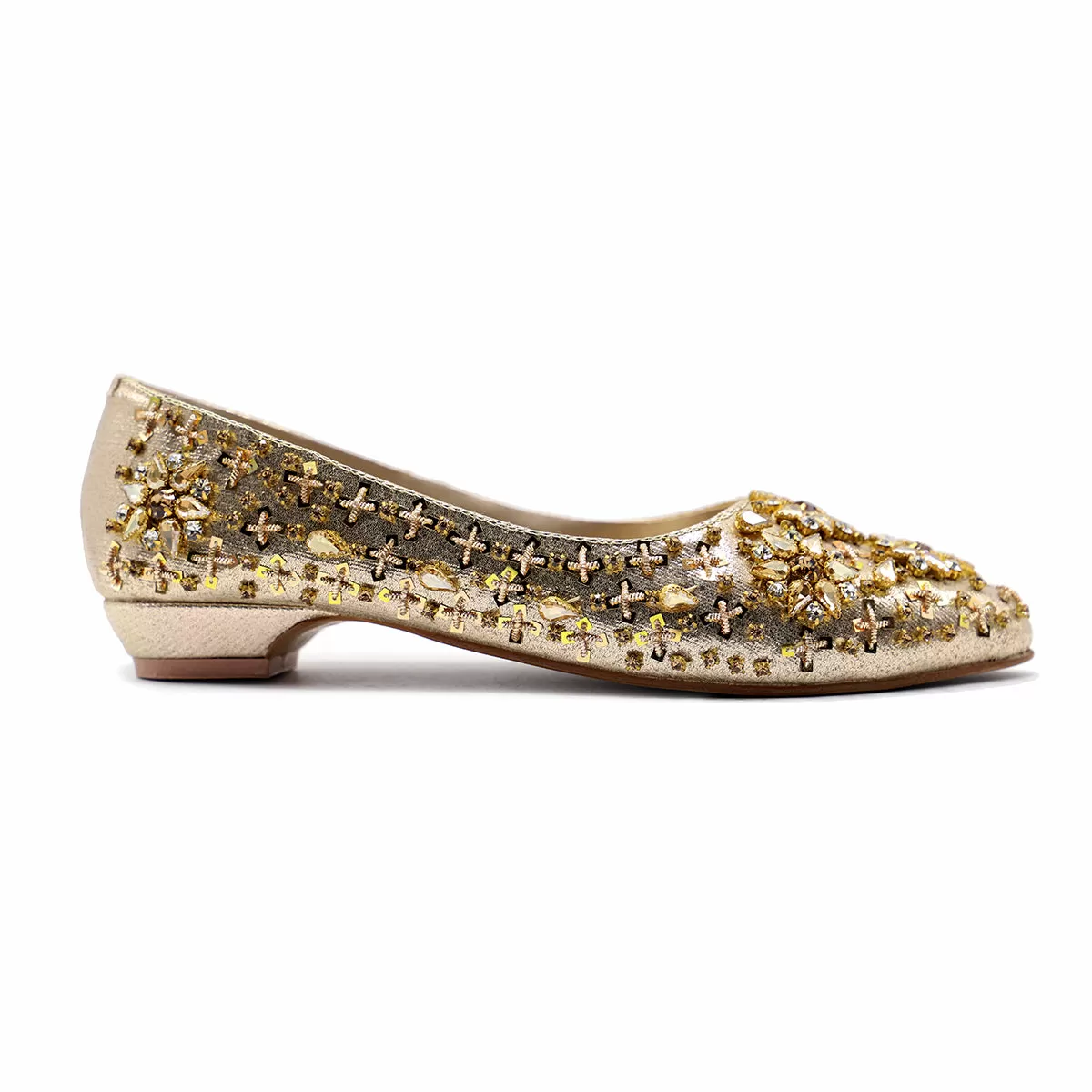 Golden Bridal Court Shoes 087111