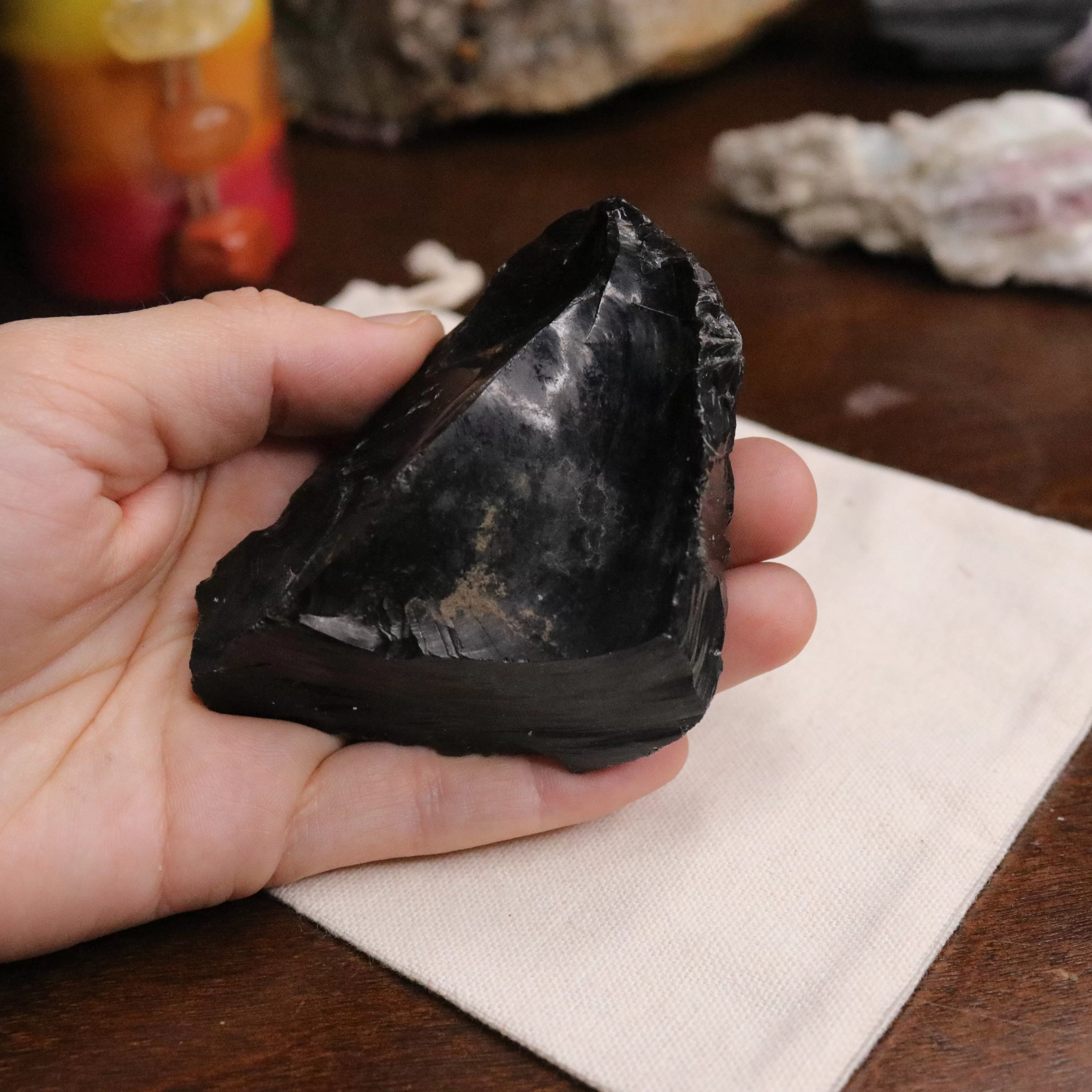 Hand Collected Black Obsidian Volcanic Glass ~ Hand Collected locale: Washington, USA