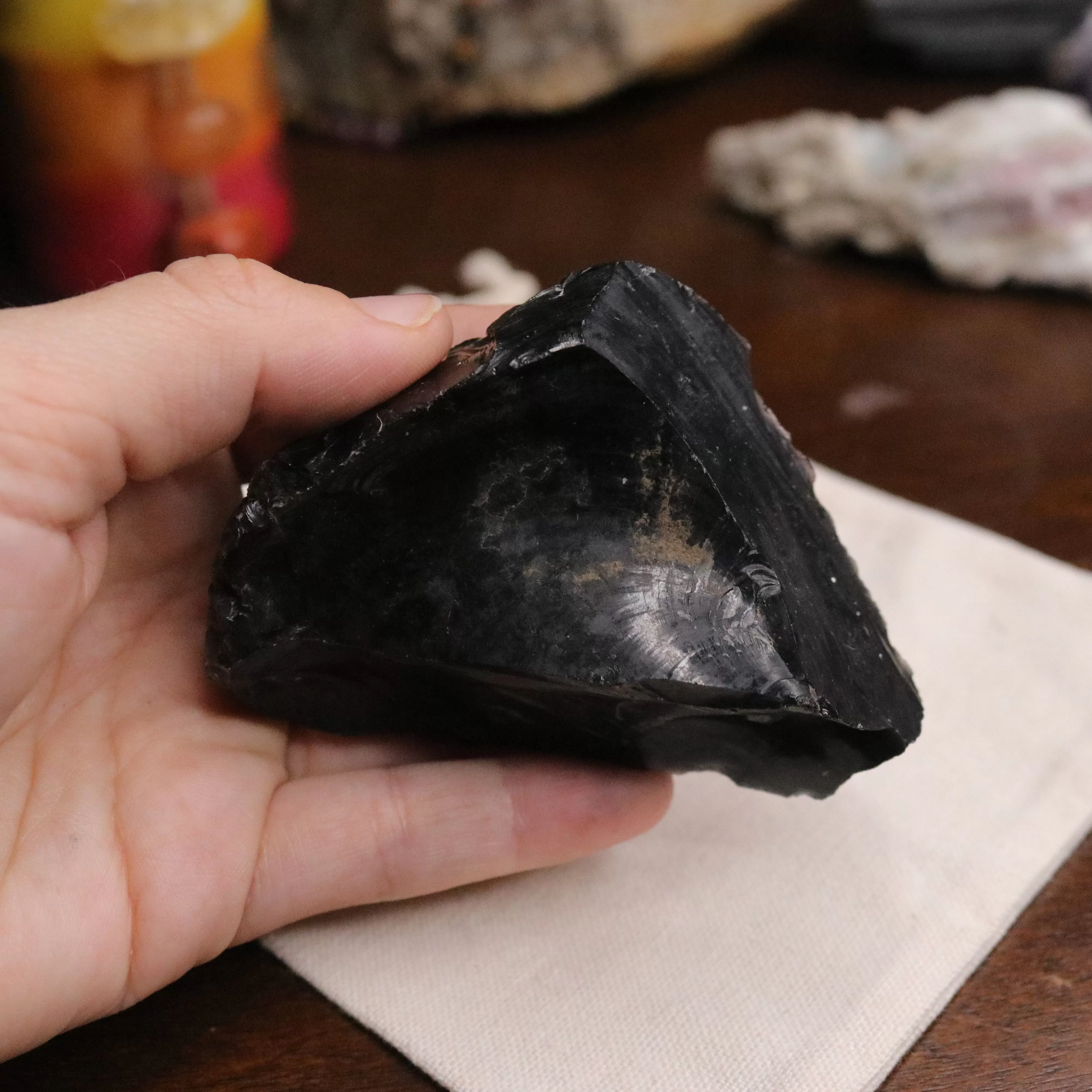 Hand Collected Black Obsidian Volcanic Glass ~ Hand Collected locale: Washington, USA