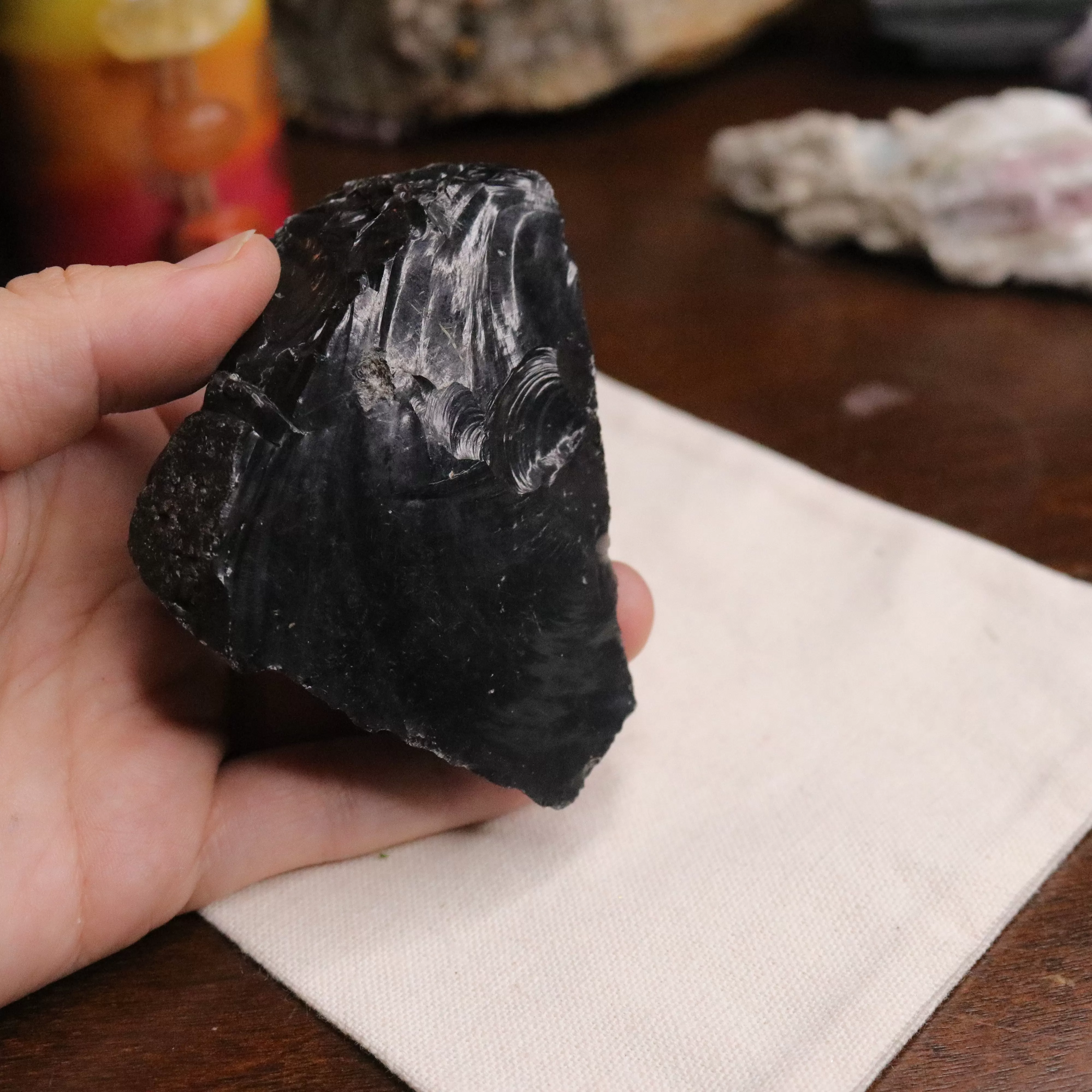 Hand Collected Black Obsidian Volcanic Glass ~ Hand Collected locale: Washington, USA