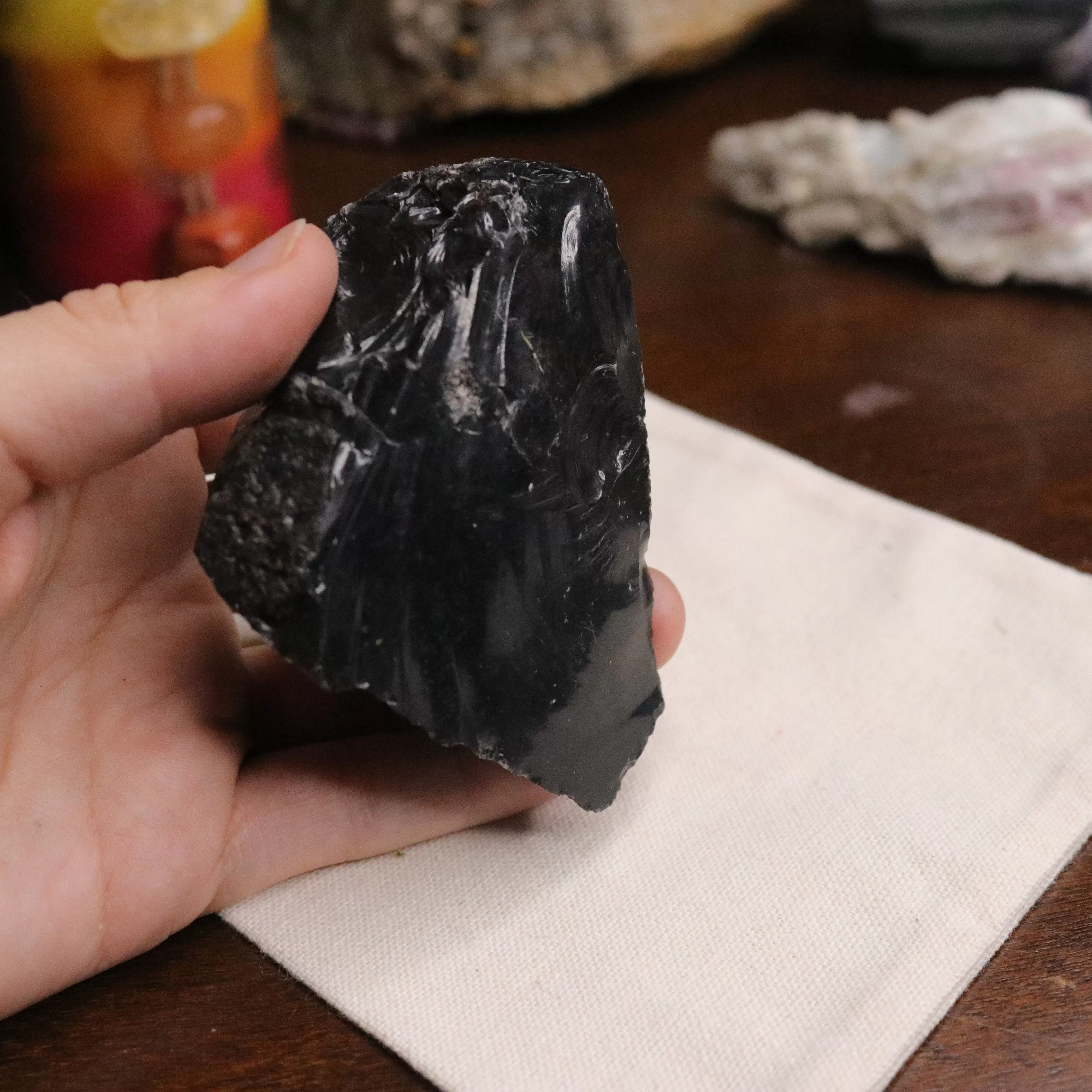 Hand Collected Black Obsidian Volcanic Glass ~ Hand Collected locale: Washington, USA