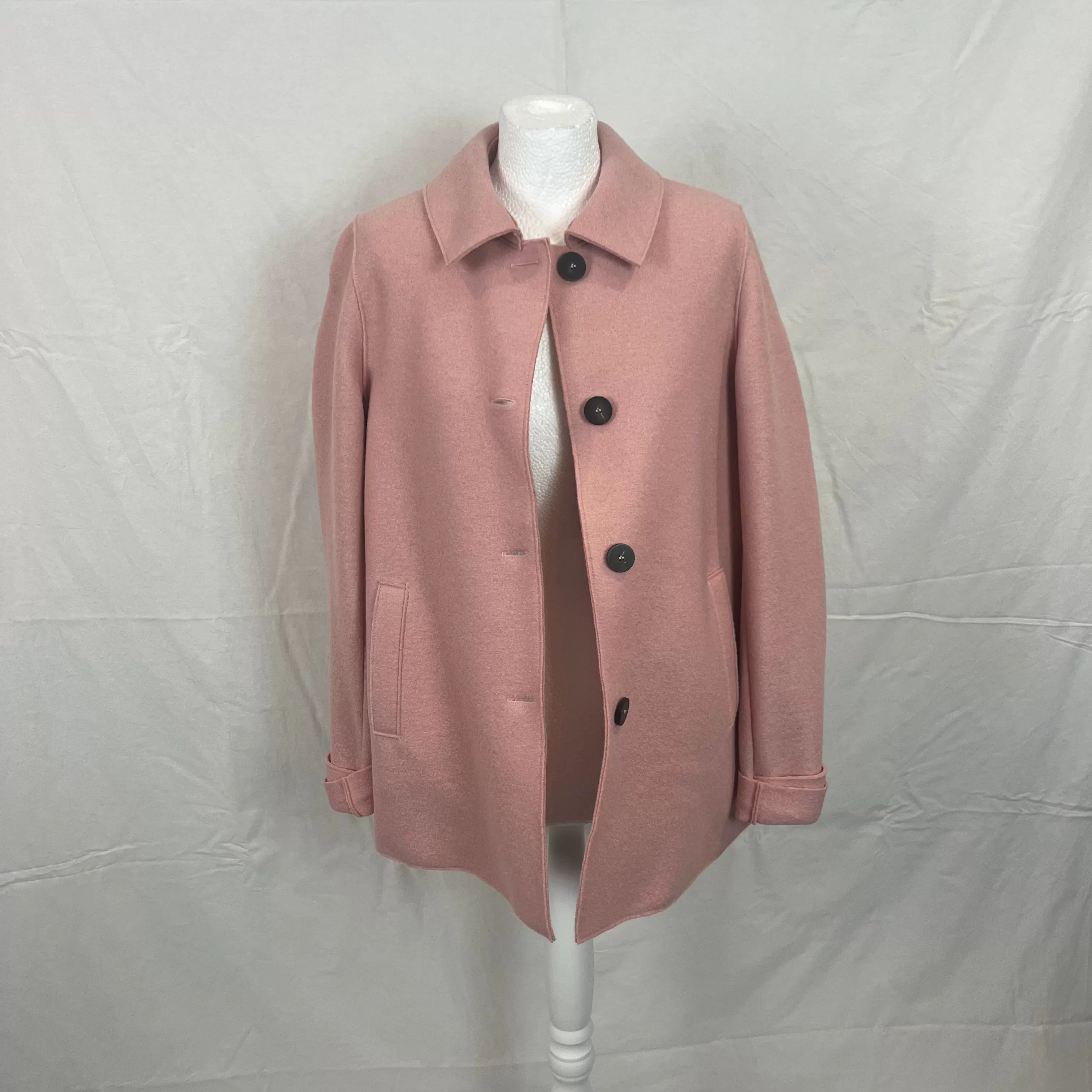 Harris Wharf Brand New 310 Pink Wool Short Coat L