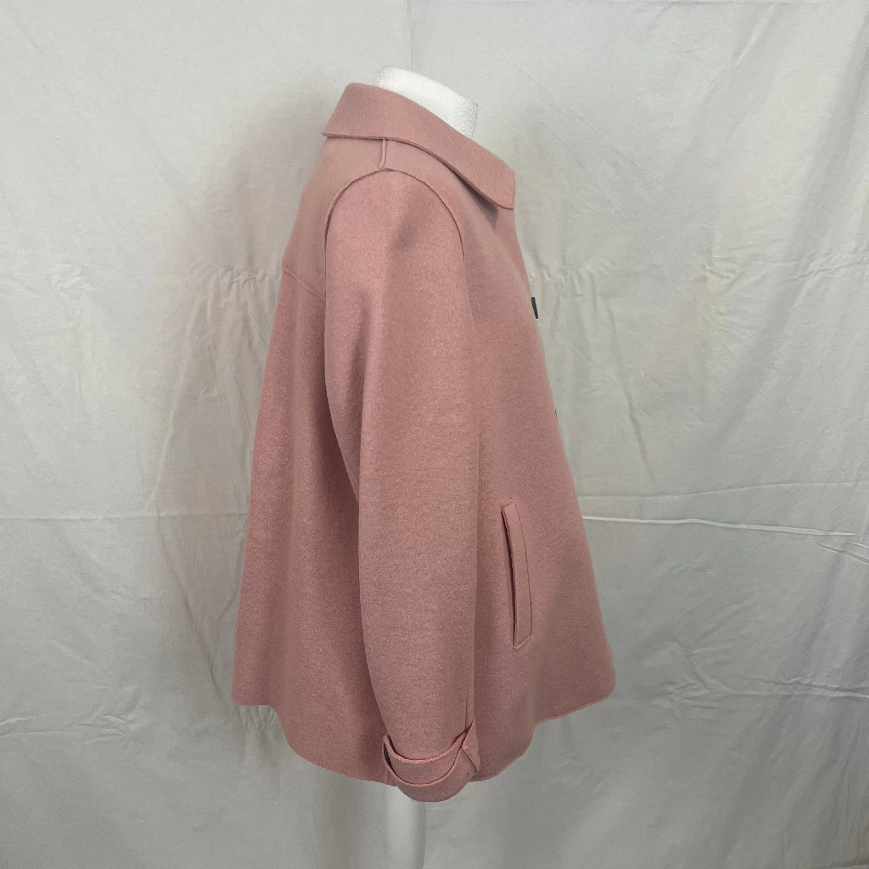 Harris Wharf Brand New 310 Pink Wool Short Coat L