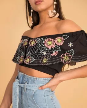 Honeycomb Daisy Crop Top