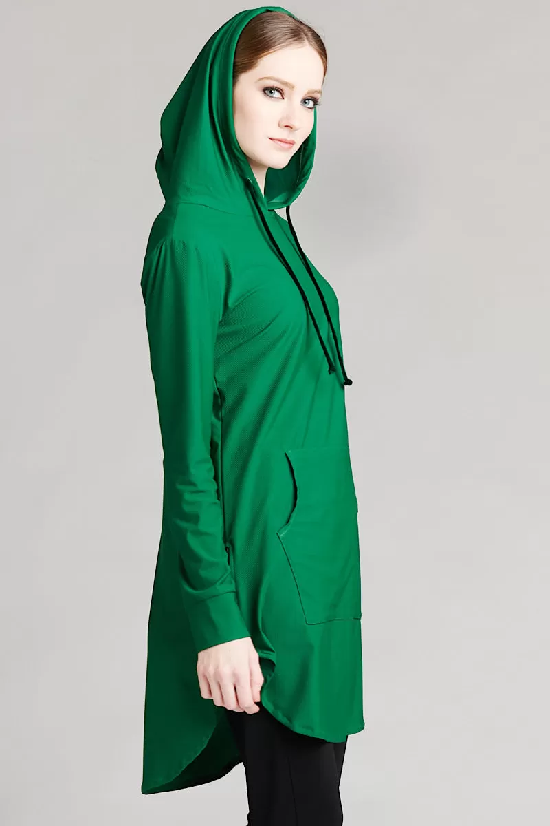 Hoodie Active Top - Hunter Green