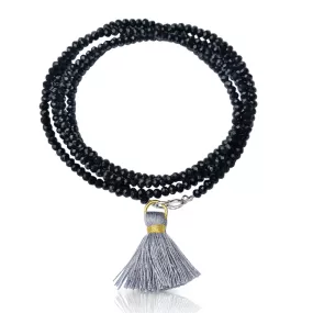 I am a Bohemian Gypsy at Heart - Mala Tassle Wrap Bracelet