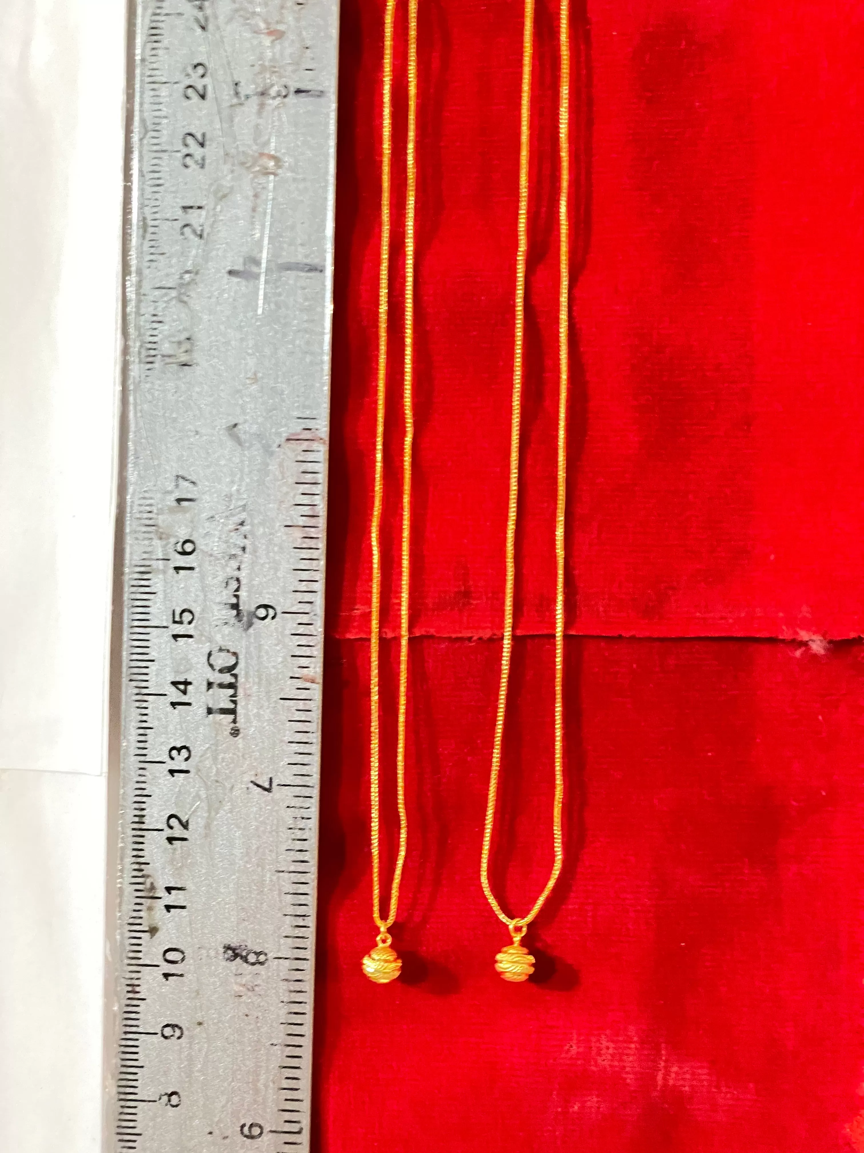 Item no. SP1035 Bangkok Solid Gold 16”long Necklace 2g.