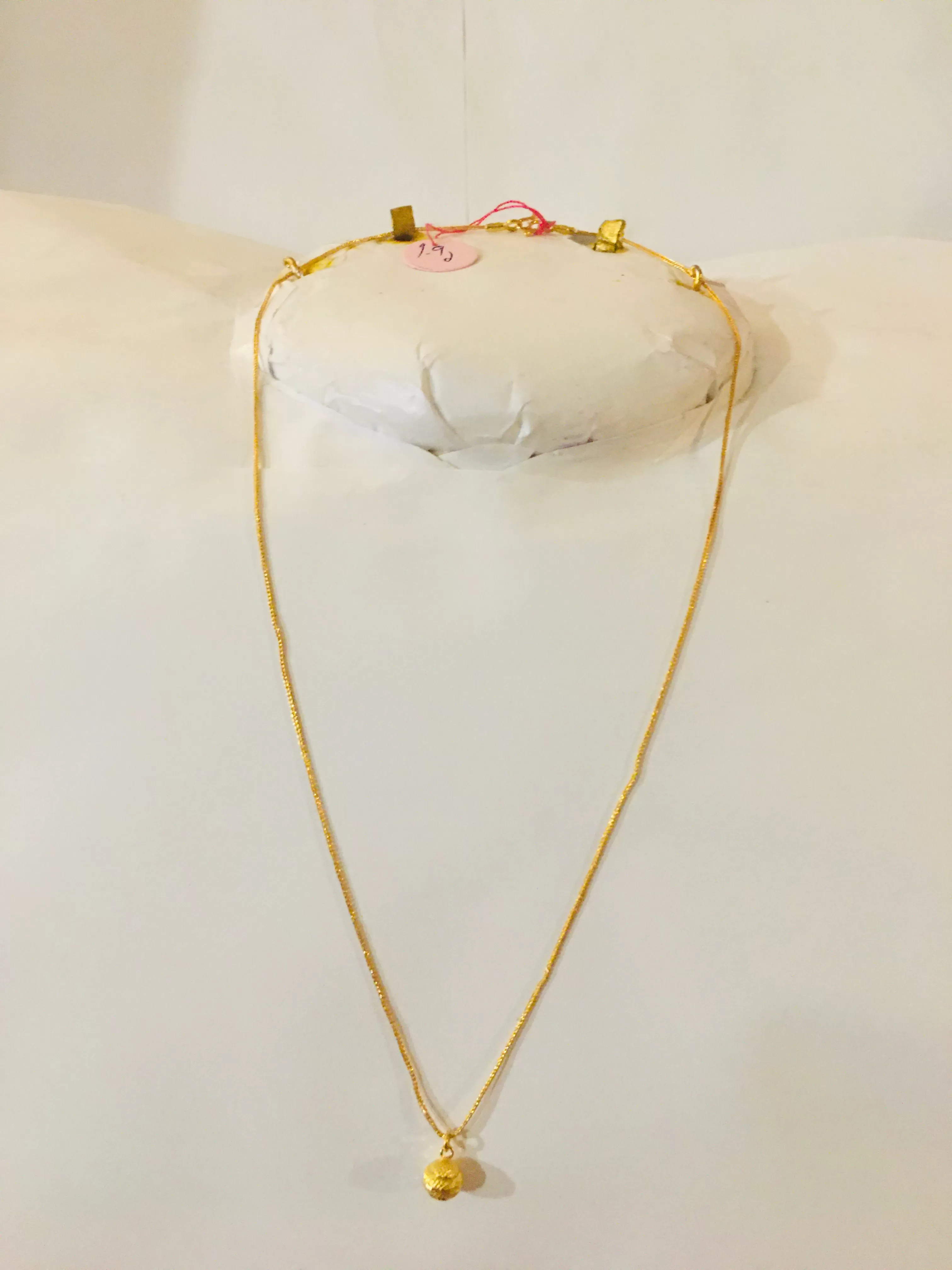 Item no. SP1035 Bangkok Solid Gold 16”long Necklace 2g.