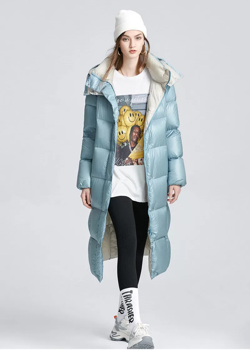 Lydia Hooded Down Puffer Longline Coat