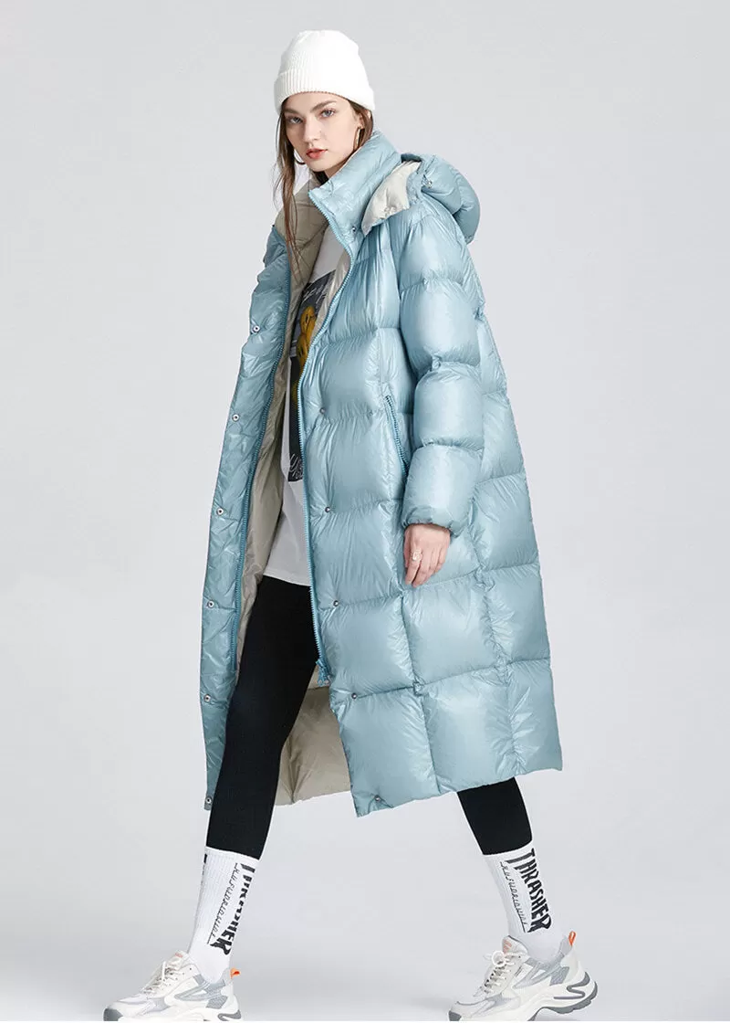 Lydia Hooded Down Puffer Longline Coat