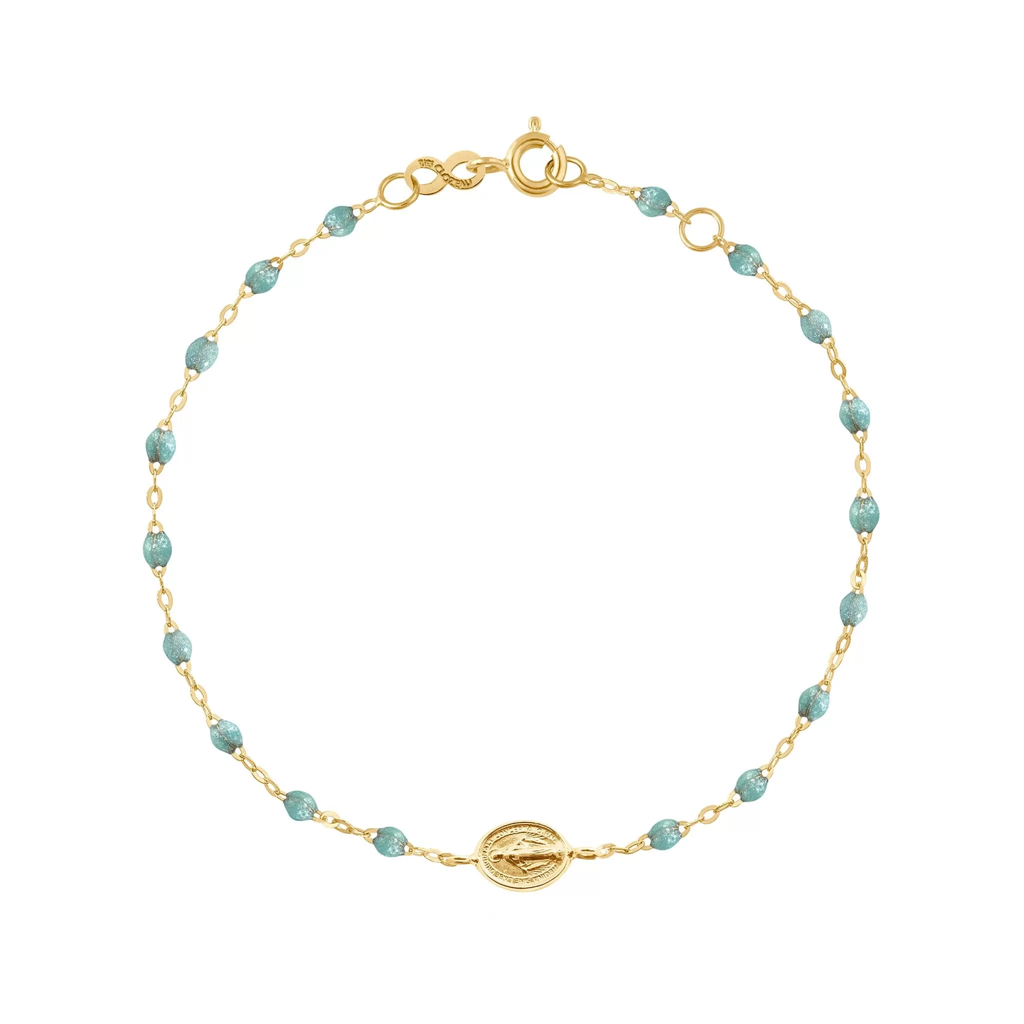 Madone Charm Classic Gigi Iceberg bracelet, Yellow Gold, 6.7"