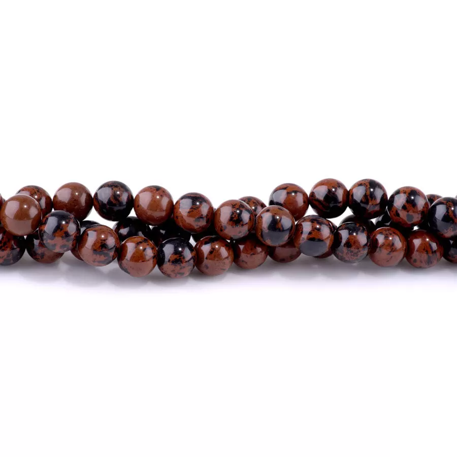 Mahogany Obsidian 10mm Round - 15-16 Inch