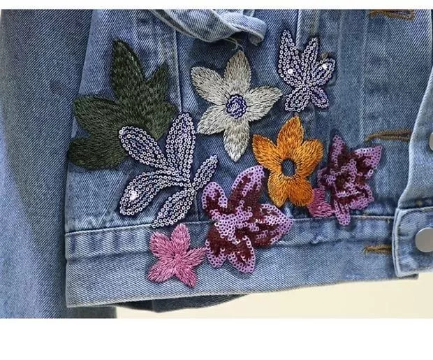 Manther Embroidered Denim Jacket