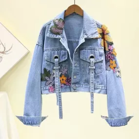 Manther Embroidered Denim Jacket