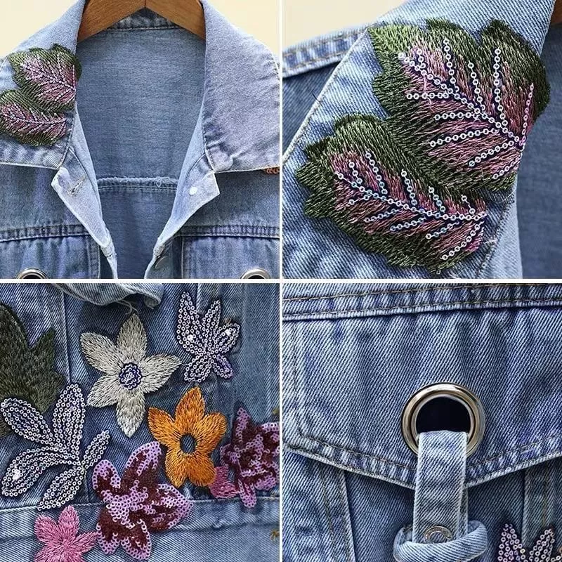 Manther Embroidered Denim Jacket