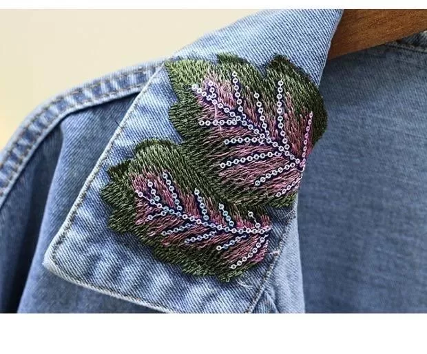 Manther Embroidered Denim Jacket