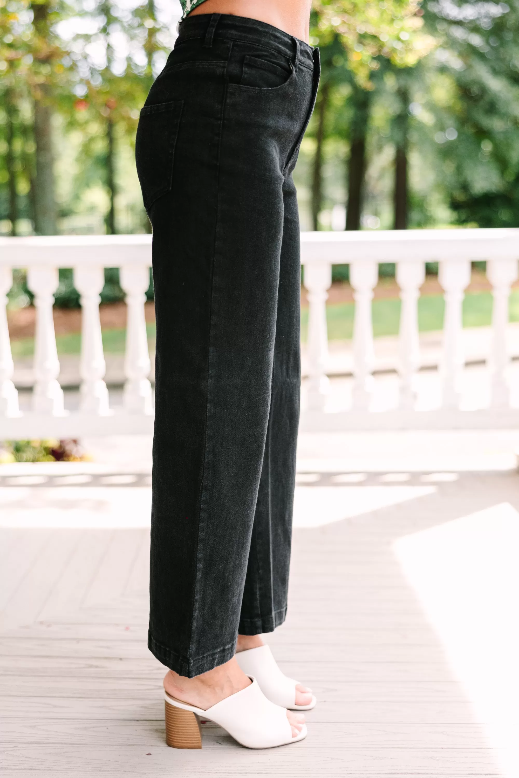 Match The Energy Black Wide Leg Jeans