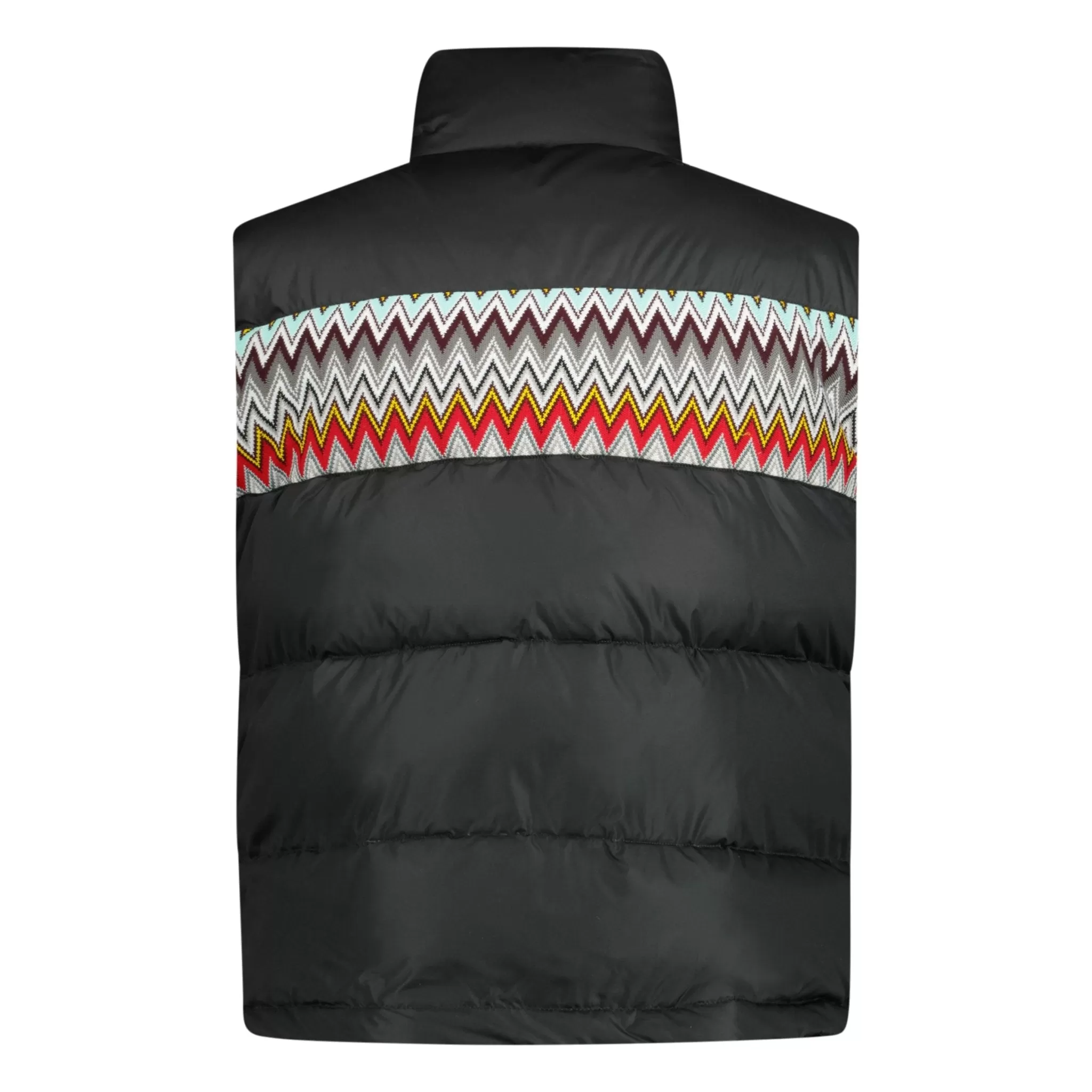 Missoni Padded Down Gilet with Mixed Pattern Black