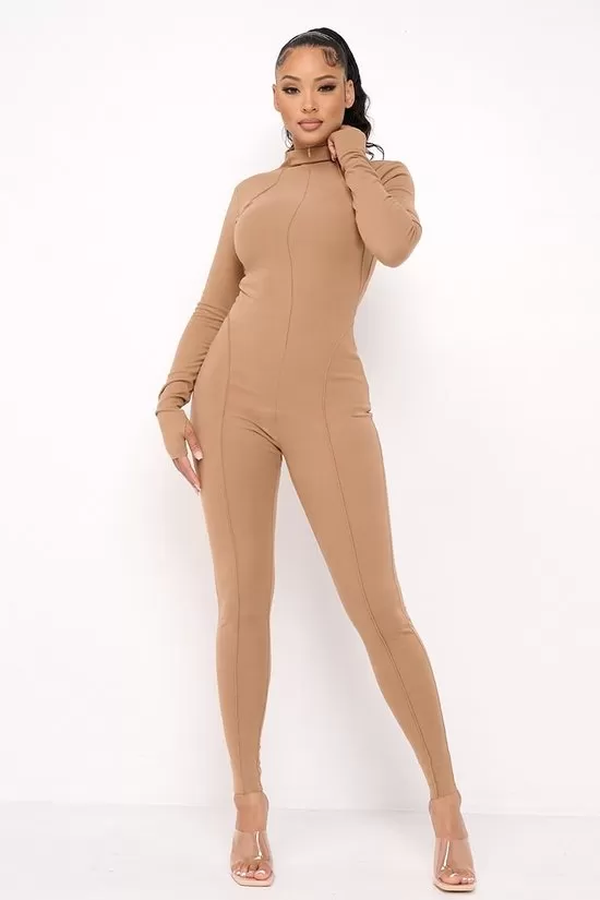 Mocha in a Catsuit Jumpsuit