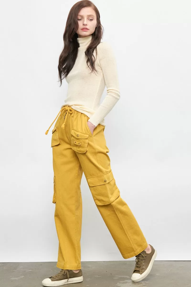 Mustard Pocket Utility Pants