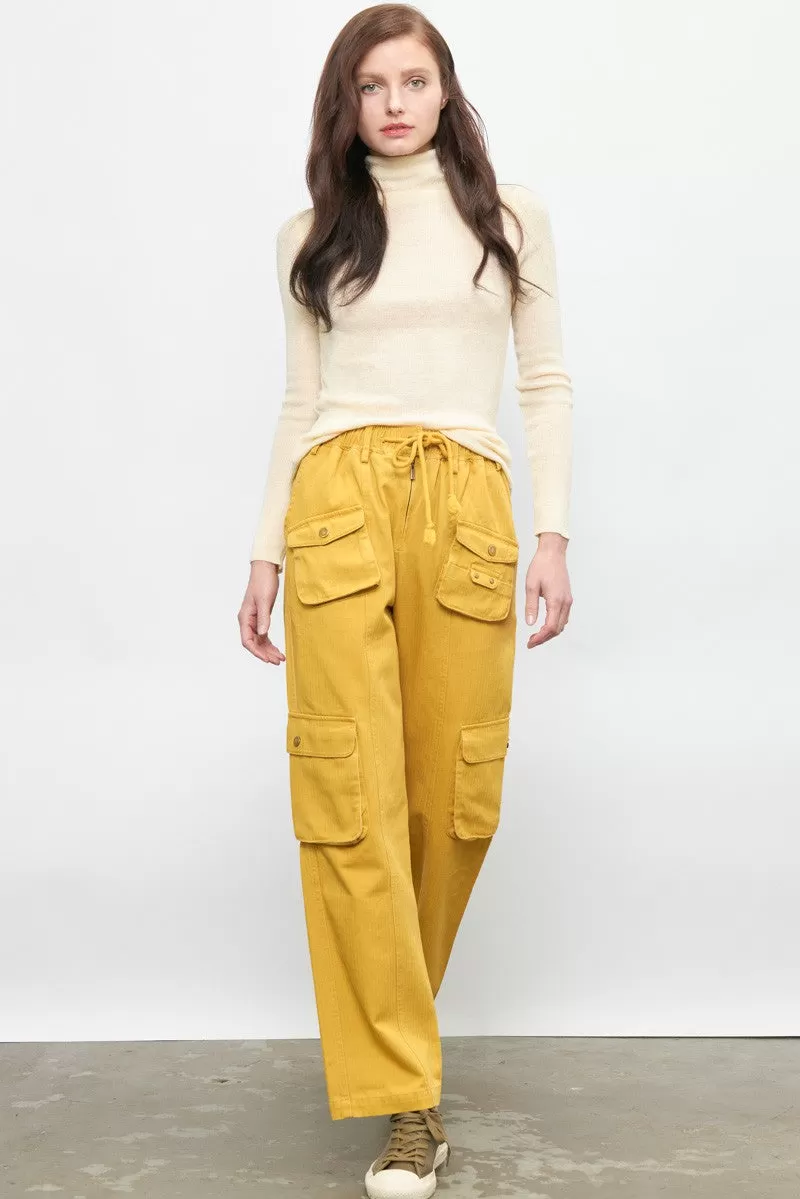 Mustard Pocket Utility Pants