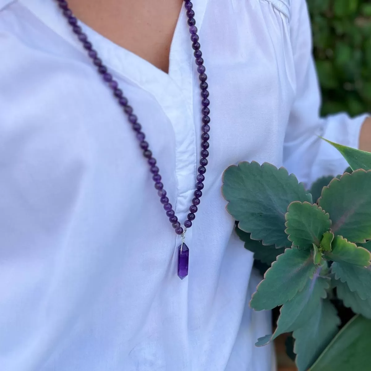 Never Lose Hope Jewelry Set with Amethyst Wrap Bracelet