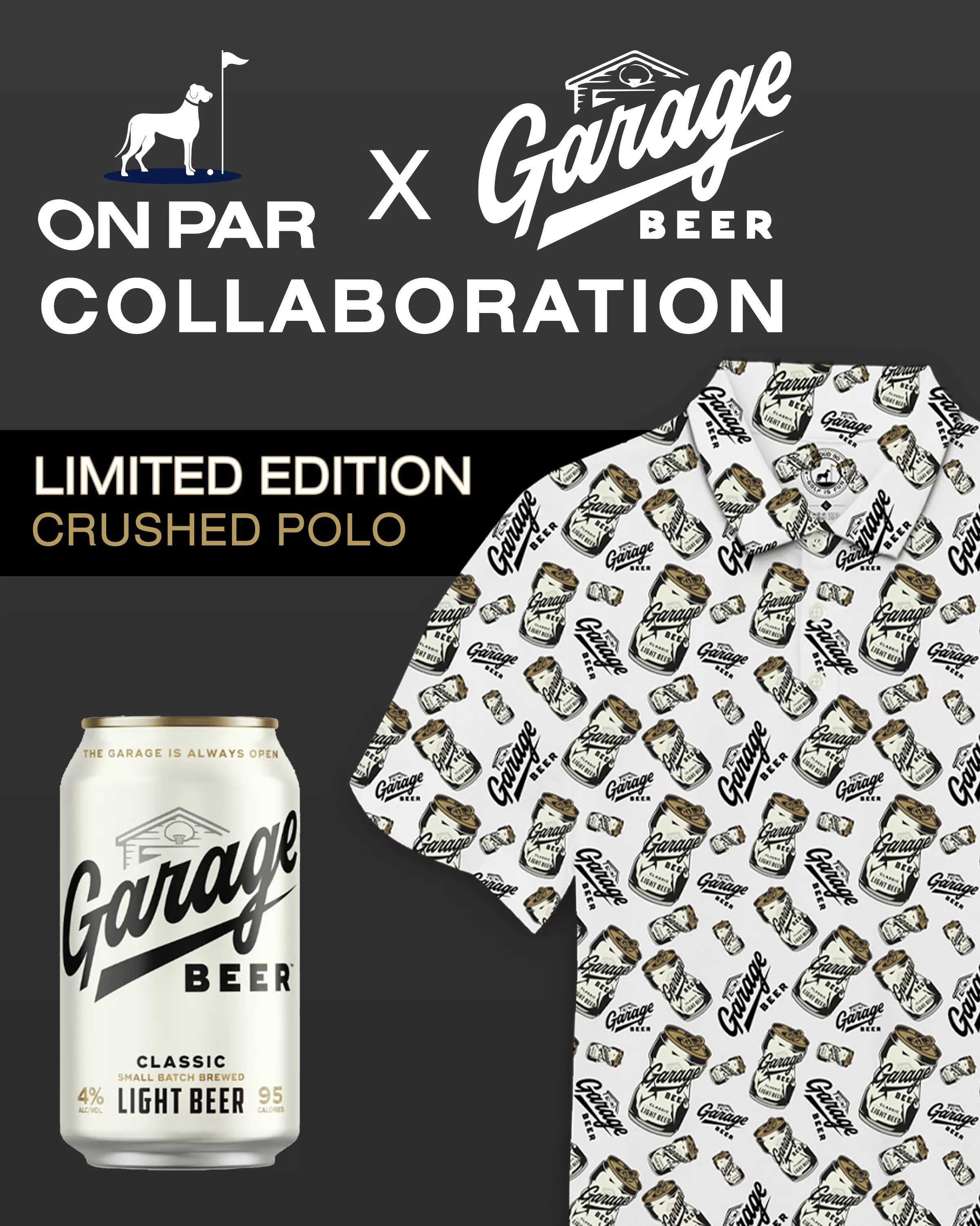 On Par x Garage Beer Limited Edition Crushed Polo